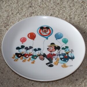 Disney Stetson Melmac Plate Mickey Mouse Club‎ Donald Duck Vintage White 6in